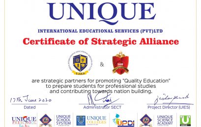 Uniques Science Academy and Sharif College of Engineering and Technology, affiliated with UET Lahore are now Strategic Partners